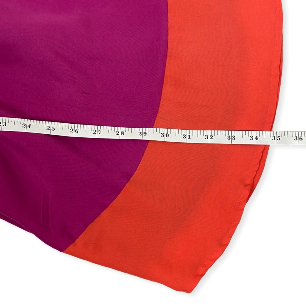 Merona Color Block Elastic Waist Dress XS Pink Orange - Picture 5 of 6